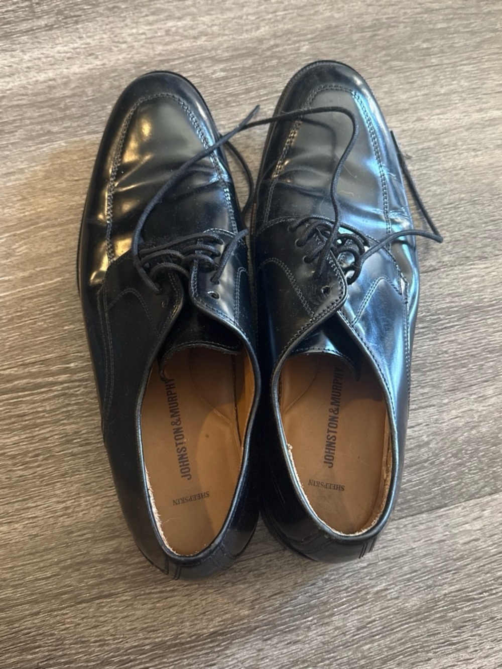 Johnston & Murphy Black Leather Oxford Dress Shoes Men's 11D